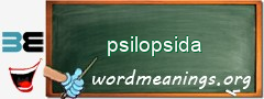 WordMeaning blackboard for psilopsida